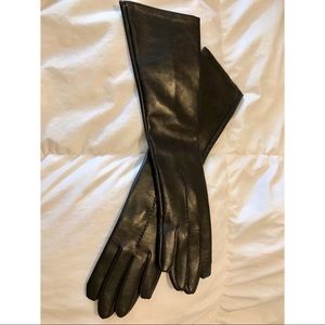 Vegan leather evening gloves
